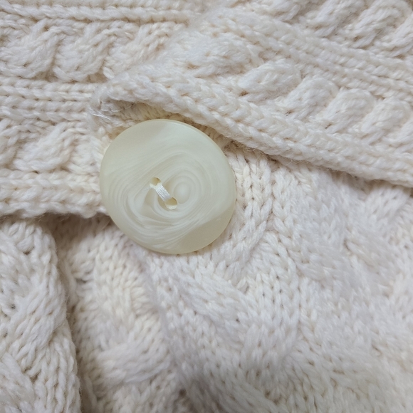 Inis Crafts Heavy Merion Wool Ireland Cardigan Sweater - Picture 8 of 12